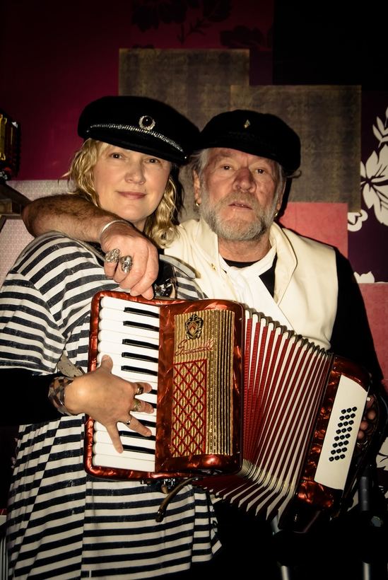 The accordion duo, closer in